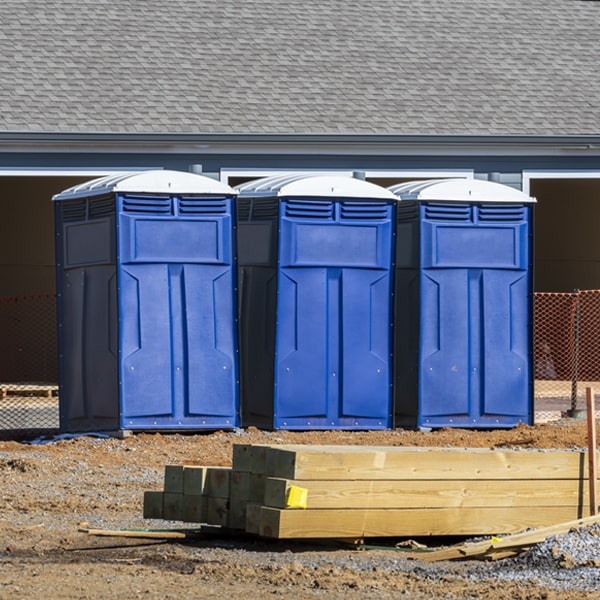 how often are the portable toilets cleaned and serviced during a rental period in Moon Lake